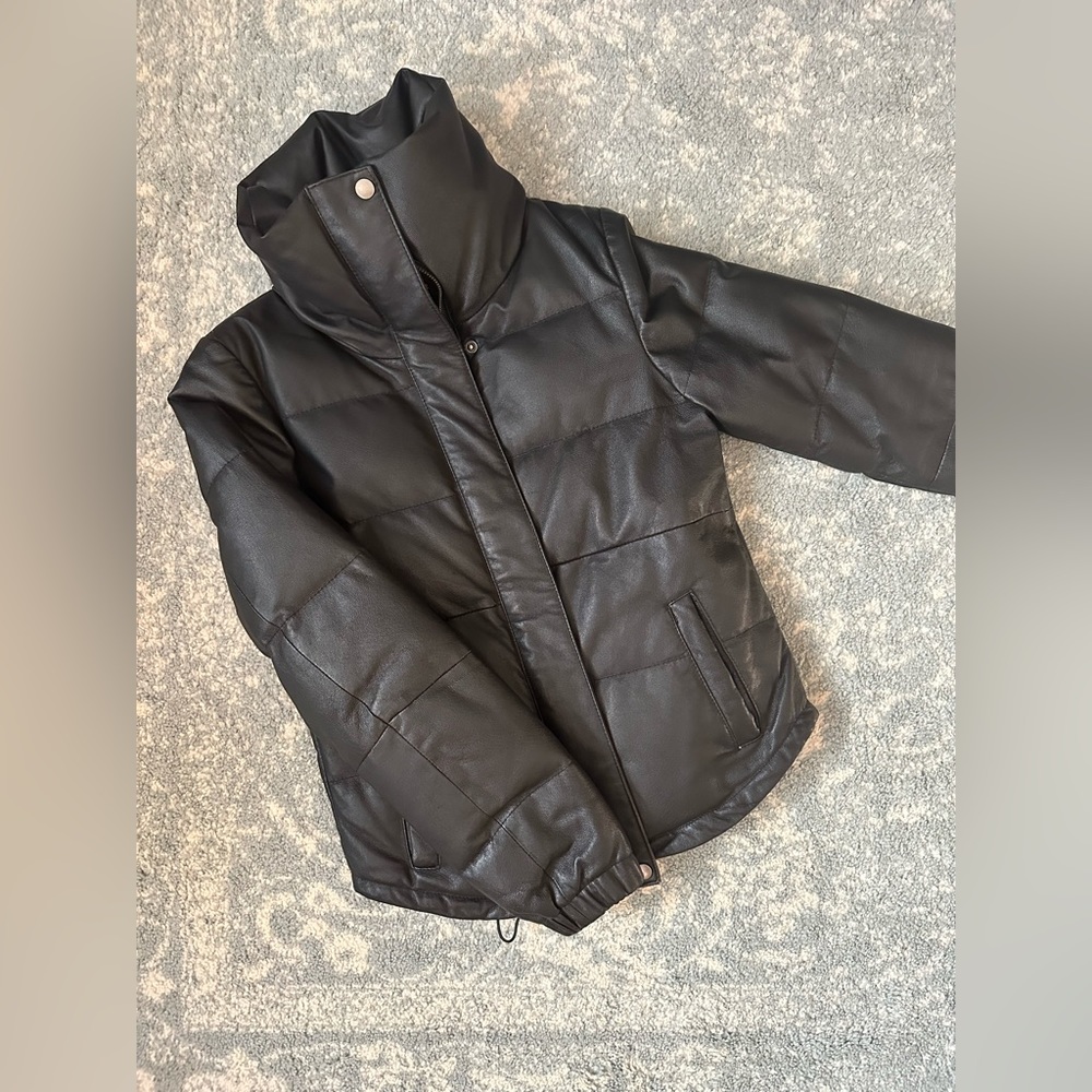 Danier Genuine Leather Down Jacket (like new)